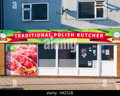 Traditional Polish butcher in Crewe Cheshire UK Stock Photo - Alamy