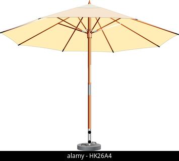 Street umbrella on a white background. Vector illustration. Stock Vector