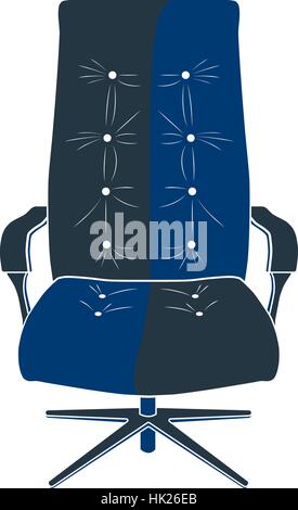 Icon chair with five legs. Vector illustration. Stock Vector