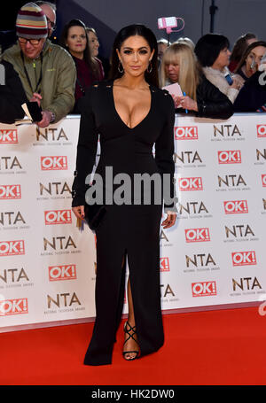 Casey Batchelor attending the National Television Awards 2017 at the O2, London. Stock Photo