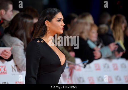 Casey Batchelor attending the National Television Awards 2017 at the O2, London. Stock Photo