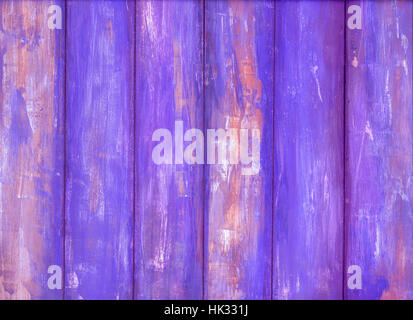 Violet peeling paint wooden background texture Stock Photo