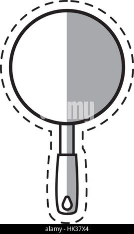 pan kitchenware metal domestic cut line vector illustration eps 10 Stock Vector