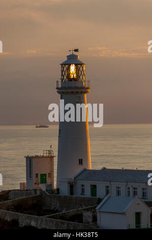 South Stack lighthouse on Holy Isle on trhe northwest tip of Anglesey Stock Photo
