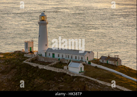 South Stack lighthouse on Holy Isle on trhe northwest tip of Anglesey Stock Photo