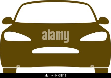 Flat paper cut style icon of a car. Vector illustration Stock Vector