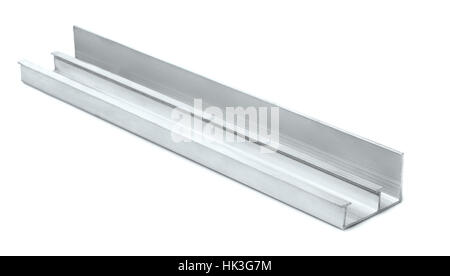 Aluminium profile isolated on white Stock Photo