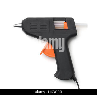 Electric hot glue gun isolated on white Stock Photo