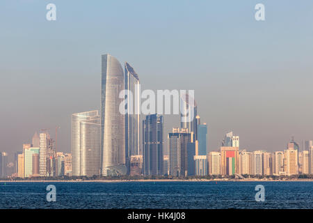 Skyline of Abu Dhabi downtown, UAE Stock Photo