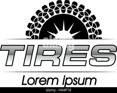 Tires Logo Design Concept Stock Vector