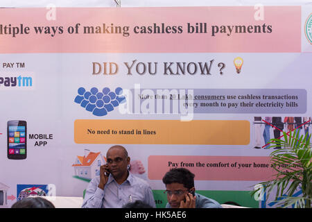 HYDERABAD, INDIA - JANUARY 19,2017  Digi Dhan Mela,a  two day event organised by Telangana State Govt and Govt of India to promote digital transaction Stock Photo