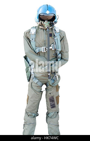 Military pilot flight suit with pilot glove & Flight helmet with oxygen