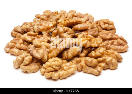 Walnuts isolated on the white background, clipping path included. Stock Photo
