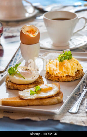 How do you like your eggs in the morning? Stock Photo