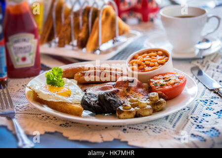 Full English breakfast - Fry Up Stock Photo