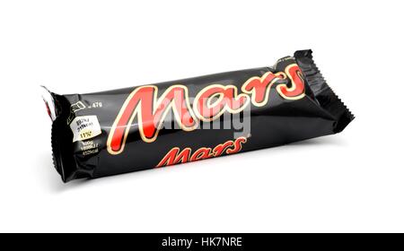 Mars chocolate bar in wrap. Stock Photo