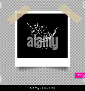 retro polaroid photo frame  template Stock Vector