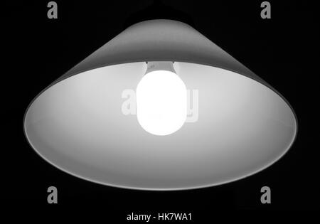 Shining lamp in black and white Stock Photo