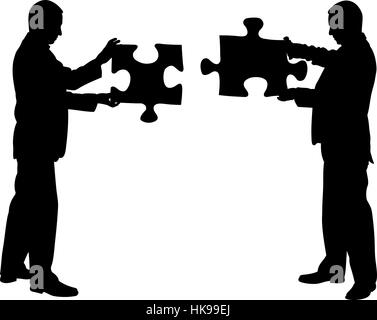 Puzzle pieces Black and White Stock Photos & Images - Alamy