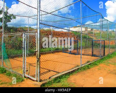 Latin America Baseball, Venezuelan batting cage Stock Photo