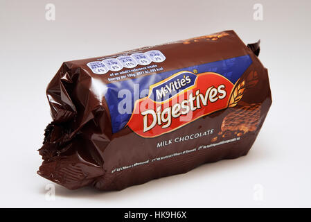 McVities Milk Chocolate Digestives biscuits. Stock Photo