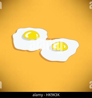 Two Fried Eggs Stock Vector