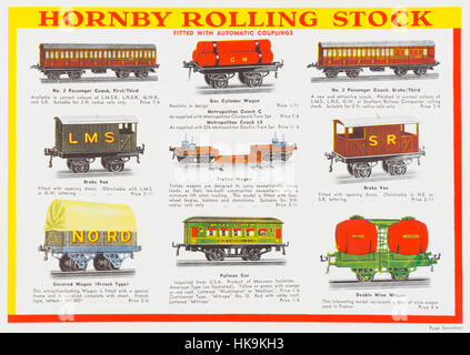 1940s Hornby clockwork trains catalogue Stock Photo - Alamy