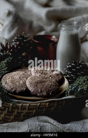 Cookies and milk Stock Photo