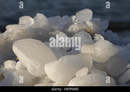 Close up of a rock on a sandy beach in Southampton, Ontario Stock Photo