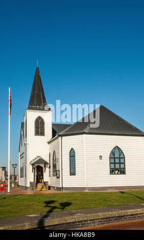 Norwegian Church Cardiff Bay south Wales Stock Photo