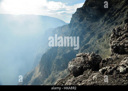 Active volcano in Masaya, Nicaragua Stock Photo