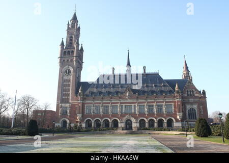 Vredespaleis/ Peace Palace, international law administrative building, The Hague, Netherlands. UN International Court of Justice Stock Photo