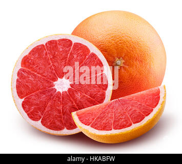 grapefruit isolated on white background with clipping path Stock Photo