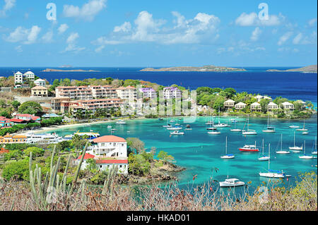 Hotels in beautiful st Joan island Stock Photo
