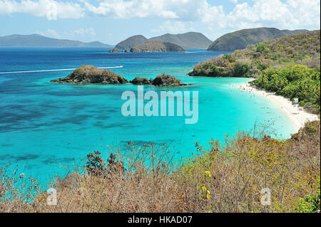 beautiful Beach in U.S. Virgin Islands Stock Photo