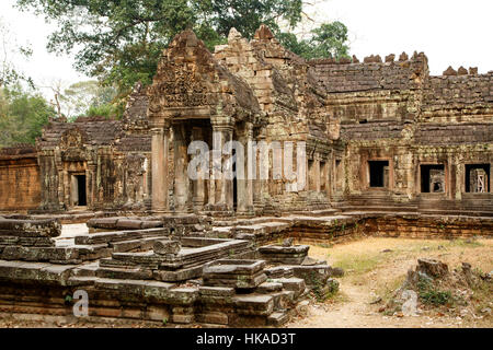West entrance, Preah Khan Temple, Angkor Archaeological Park, Siem Reap, Cambodia Stock Photo