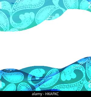 Abstract background, blue transparent waved line brochures, website, flyer design. smoke wave. Stock Vector