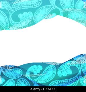 Abstract background, blue transparent waved line brochures, website, flyer design. smoke wave. Stock Vector
