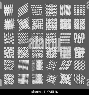 Hand Drawn textures .Different shapes scribble, line, spot, drop, Vector illustration. Stock Vector