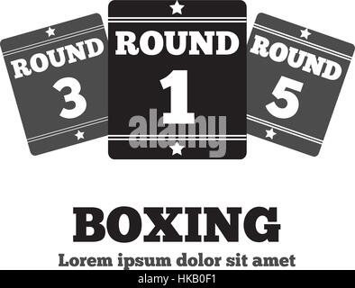 Boxing Ring Board. Boxing design over white background vector illustration. Stock Vector