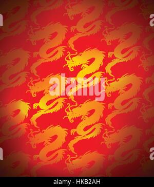 Chinese red dragon vector cartoon illustration Stock Vector Image & Art ...