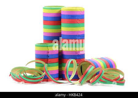 paper streamers isolated on white background Stock Photo - Alamy