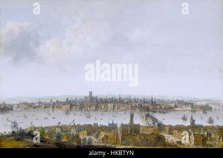 City of London from Southwark, c1630 Stock Photo