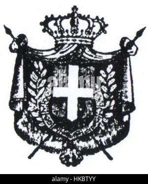 Coat of arms of the Kingdom of Sardinia (1833 1848) Stock Photo