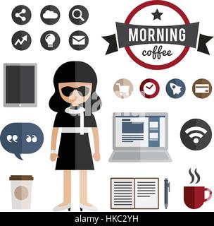 People Lifestyle Contemporary Icon Vector Concept Stock Vector