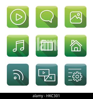 Icon Collection Vector Application Content Concept Stock Vector
