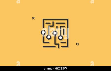Labyrinth Maze Vector Icon Concept Stock Vector