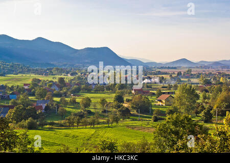 Gacka river valley in Lika region of Croatia Stock Photo
