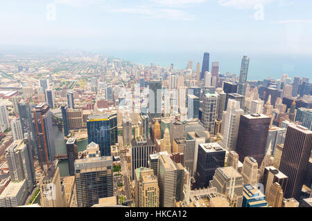 Panorama view of downtown Chicago Stock Photo