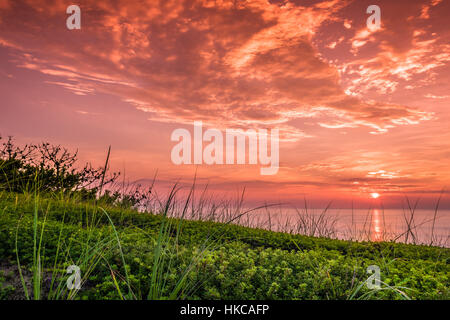 A cloudy sunrise on Cape Cod. Stock Photo